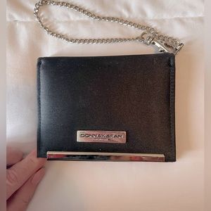 EUC Donna Karan Black Poi de Soie Wallet/Wristlet